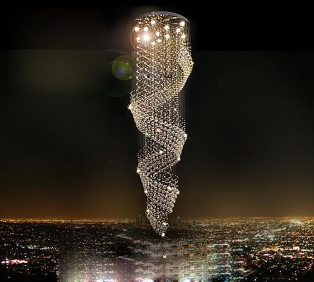 Siminda Luxury-LED-Crystal-Chandelier-Stair-Ceiling-Light-Lighting-Fixtures-Pendant-Lamp