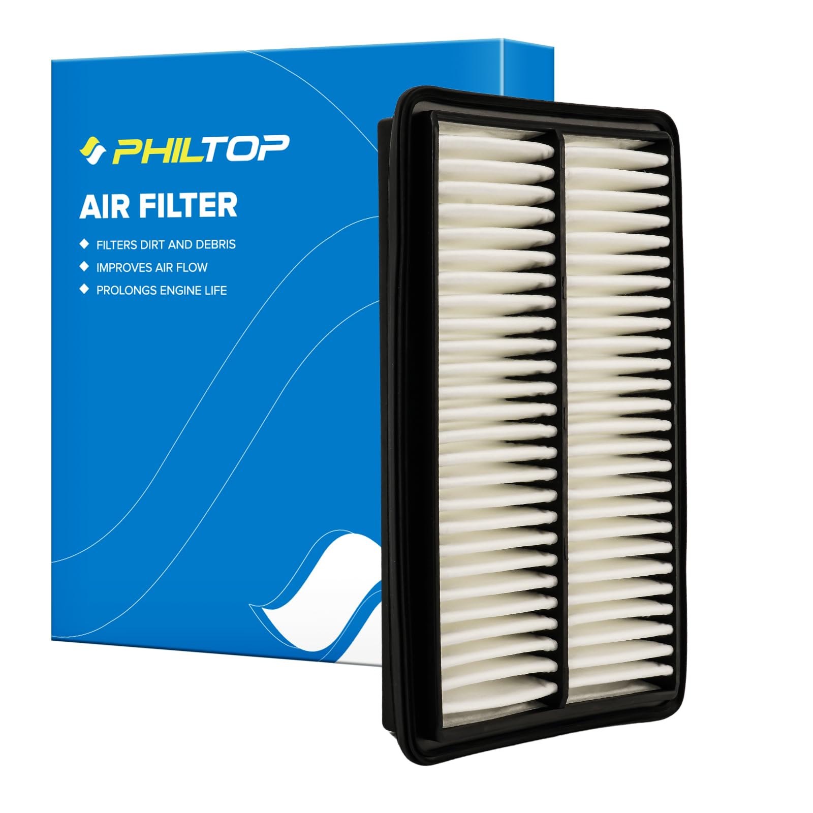 Photo 1 of PHILTOP Engine Air Filter CA11712 Replacement for Acura MDX 2014-2015, V6 3.5L, Rigid Panel