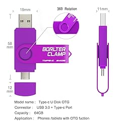 64GB USB Type-C Flash Drive, BorlterClamp USB C 3.0