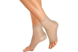 OrthoSleeve FS6 Compression Foot Sleeves for Women & Men, Helps Plantar Fasciitis Relief, Heel Pain, Achilles Tendonitis Support & Swelling (1 Pair)