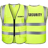 Reflective Vest Class 2 Safety Vests ANSI with Pockets Zipper High Visibility Construction Uniform