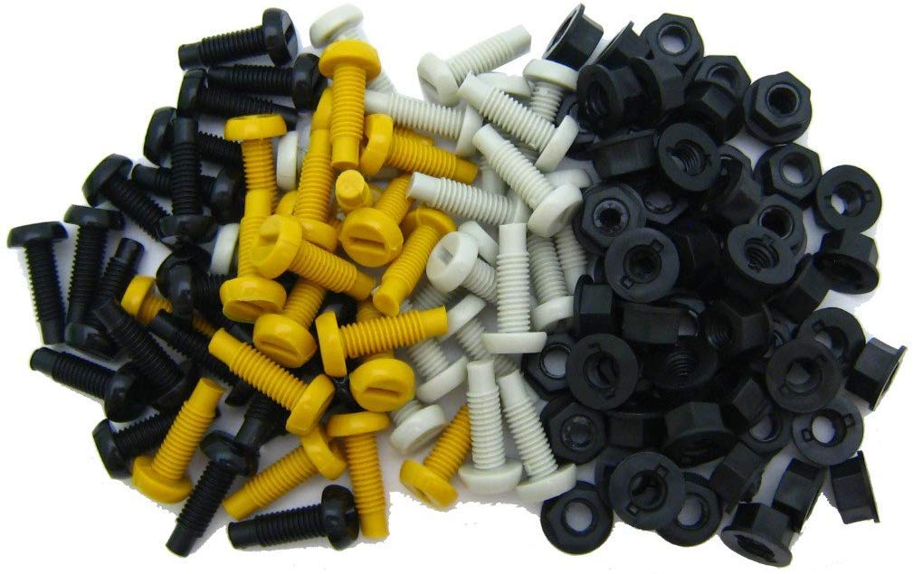 All Trade Direct 8 Pcs Number Plate Bolts Nuts Caps Screws Motorcycle