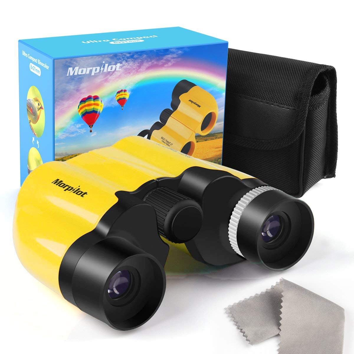 morpilot Compact Binocular for Kids Optics Shock Proof 8x21 Waterproof Children Binoculars for Bird Watching,Educational Learning, Hunting,Hiking - Best Gifts for Boys and Girls