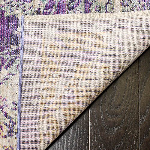 Safavieh Sutton Collection SUT403F Lavender and Ivory Runner (3' x 12')