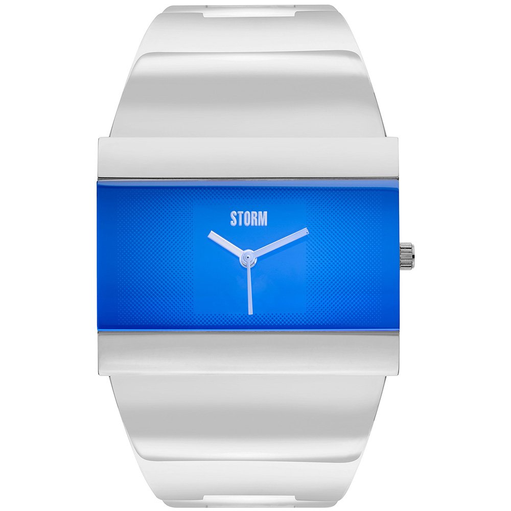 STORM STARLETTI Lazer Blue Women's Sleek Watch with Rectangular dial, Edge-to-Edge Glass and a Smooth Highly Polished Stainless Steel Strap