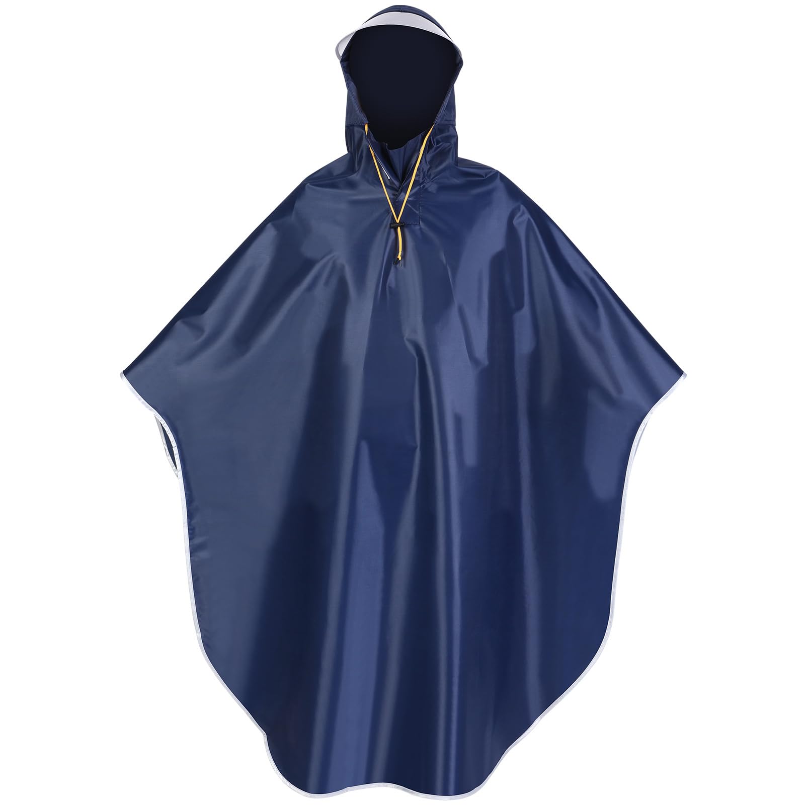 VORCOOL Men Women Cycling Bicycle Bike Rain Cape Poncho Hooded Windproof Rain Coat Mobility Scooter Cover Outdoor Camping Tent Mat with Transparent Cap (Navy Blue)