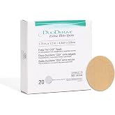 DuoDERM Extra Thin 1.75"x1.5" Spot Bandage, Sterile, 20 Ct | Hydrocolloid Wound Dressing, Thin and Flexible, Waterproof, Low Friction, Adhesive, Conformable, Beige, Easy to Apply