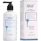 Water Based Lubricant, Vitamin E Creamy White Lube for Vaginal and Anal Sex, Long Lasting Non Sticky Slippery Personal Lubricant Moisturizer for Women Men Massage 10 oz