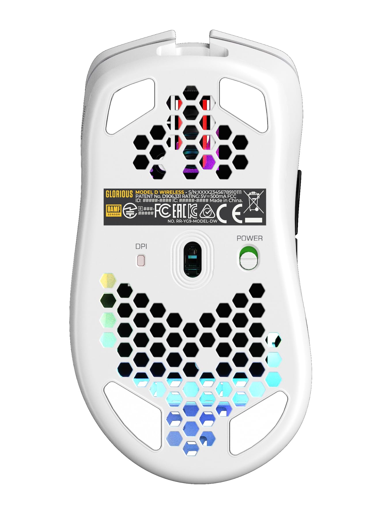 GLORIOUS Model D Wireless Gaming-Maus, 69g, BAMF Sensor, 2.4GHz, Mattweiß 8