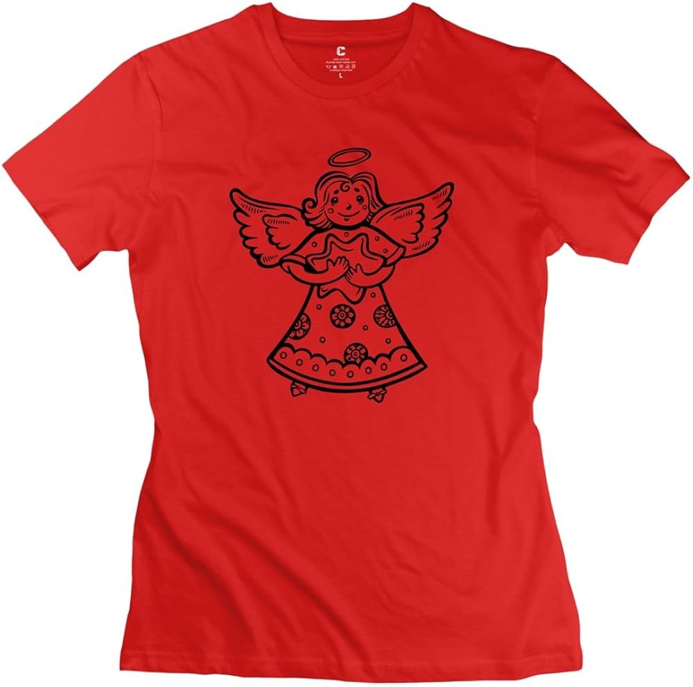 Christmas Angel Personalized T Shirts Womens Short Sleeve