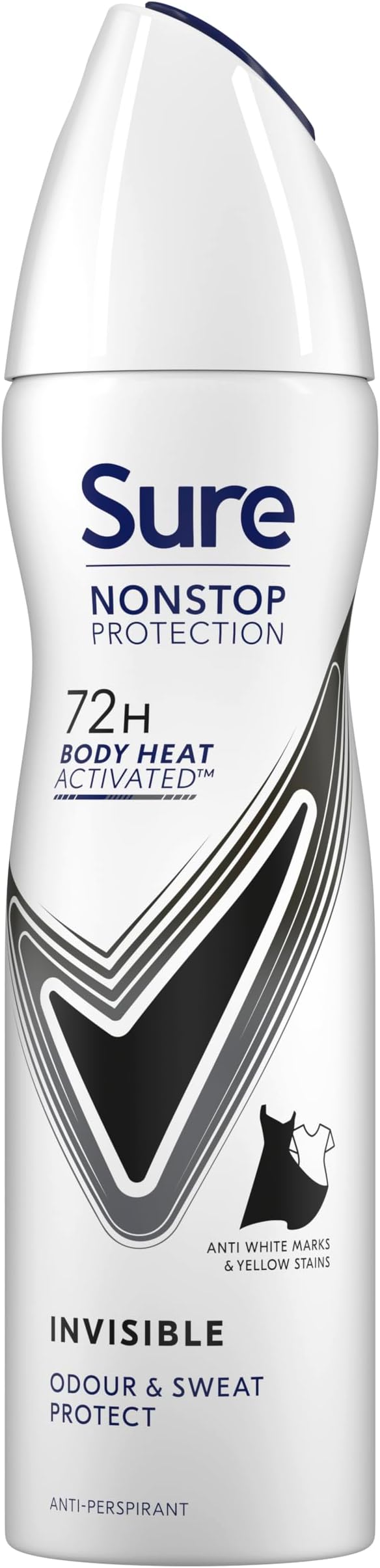 Sure Invisible Black & White Anti-Perspirant 150 ml Body Heat Activated
