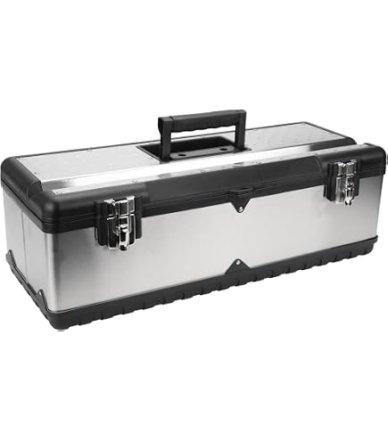 8個×ヴィンテージ　スチール製ボックス Westward WESTWARD Tool Box, Steel, Black, 24 in W x 8 in D x 9 in
