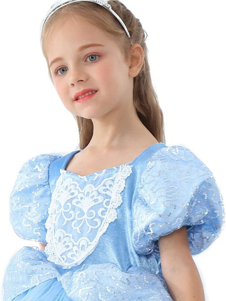 Amazon ハイクオリティ Monoii シンデレラ ドレス コスプレ 子供 プリンセス コスチューム キッズ お姫様 コス 子ども ハロウィン 仮装 発表会 衣装 女の子 D234 キッズコスチューム ホビー
