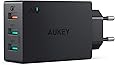 AUKEY Quick Charge 3.0 Cargador Móvil 3 Puertos 43,5W Cargador de Pared  para Samsung Galaxy S9/ S8 / Note 8, LG, HTC, iPhone XS / XS Max / XR, iPad Pro / Air, Moto G4 y más