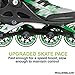 Rollerblade Macroblade 84 Womens Adult Fitness Inline Skate - White/Cyan Blue - 84 mm / 84A Wheels with SG7 Bearings - Performance Skates -US size 7.5, White/Cyan Blue, Size 7.5