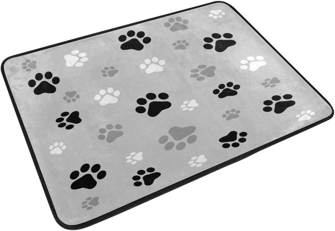 Amazon Sukau 玄関マット 屋外 室内 おしゃれ 足跡柄 犬 猫 バスマット 滑り止め 足ふきマット ドアマット 吸水 キッチンマット 洗える 40 60 玄関マット オンライン通販