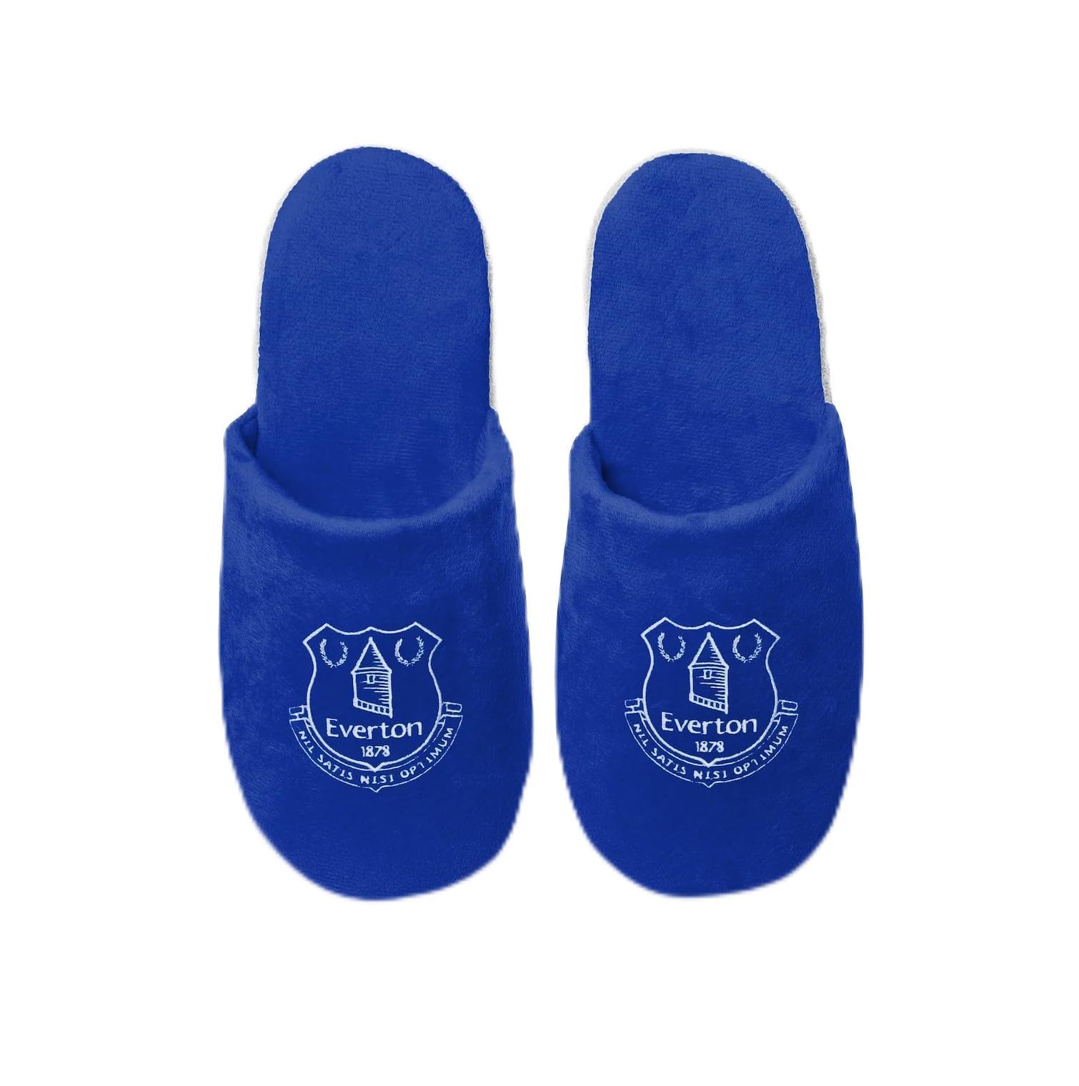 FOCO Premier League Football Everton Fan Comfy Slide Slippers Mens Size 10/11