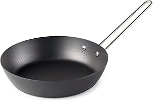 GSI Outdoors Frypan, Lightweight Carbon Steel, Collapsible Handle Camp & Outdoor Frying Pan