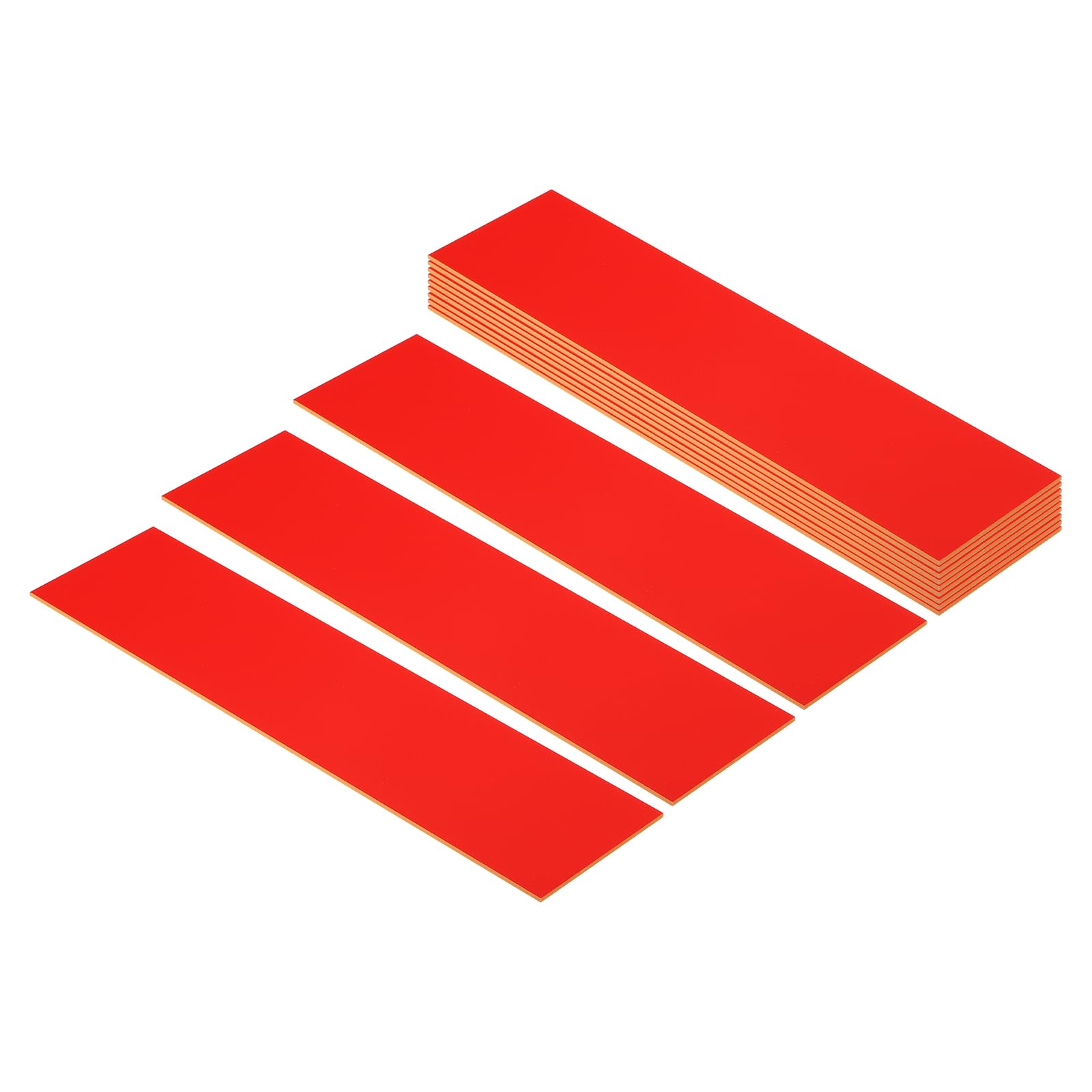 PATIKIL 8"x2" Blank Name Plates, 12 Pack Custom Engraved Name Plate Rectangle Laser Engraving Blanks for Personalized Nameplates Office Desk DIY Painting Supplies, Red, Yellow