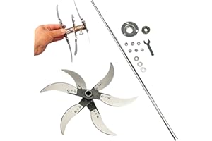 Household Farming Grass Shredder Knife Blades, Adjustable Diameter Vegetable Shredder Set with 12 Mou, Stainless Steel Ultra-