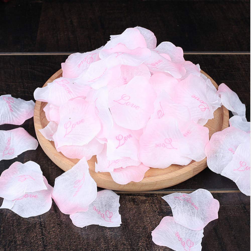 CHSYOO 600 pieces of pink silk rose petals, marriage proposal, Valentine's Day, wedding flowers, confetti, romantic atmosphere