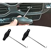Ypoyney 2 PCS Car Air Vent Panel Trim Removal Tools, 3.2" x 6.1" Instrument Cluster Removal Pulling Hooks Tool, Air Outlet Dashboard Removing Tool, Compatible with Volkswagen, Audi (Black)