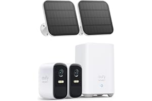 eufy Security, eufyCam 2C 2-Cam Kit with Solar Panel 2W, Security Camera Wireless Outdoor, Home Security System, HomeKit Comp