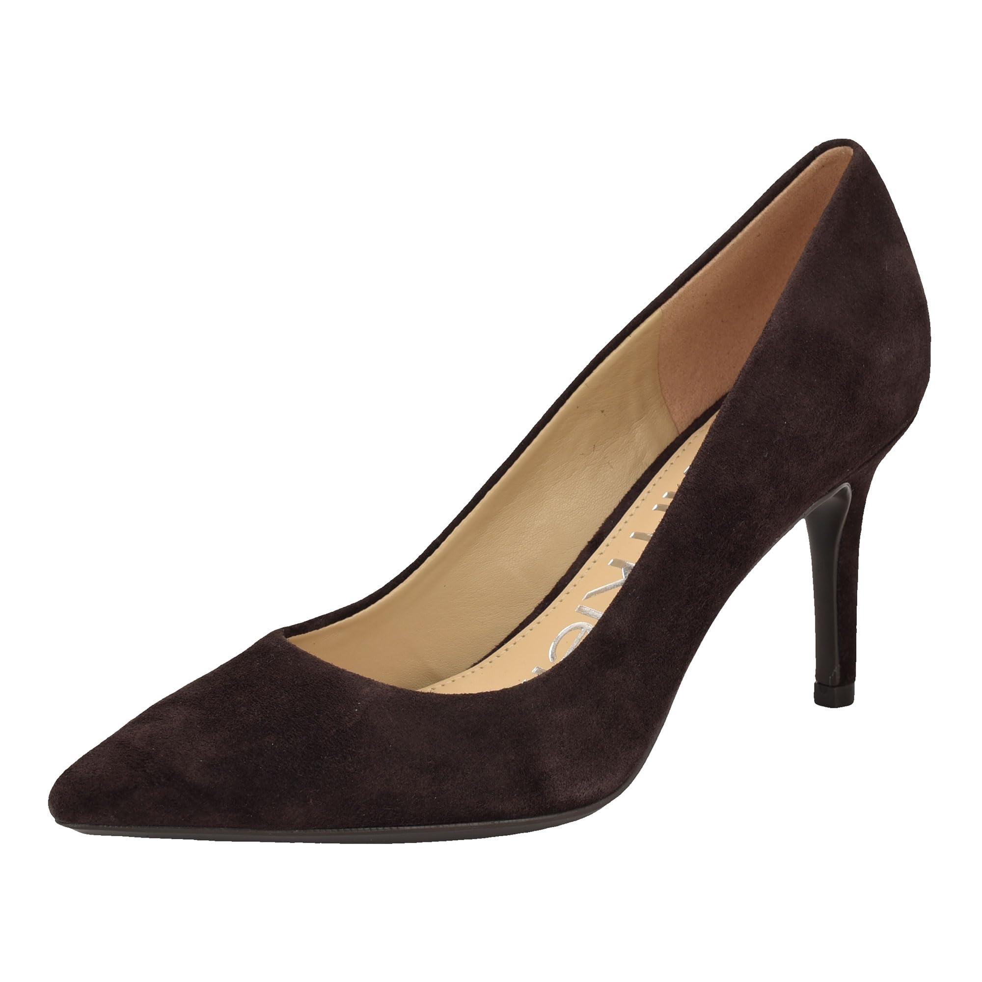 Calvin Klein Women's Gayle Pump, Dark Brown Leather 203, 5 Image