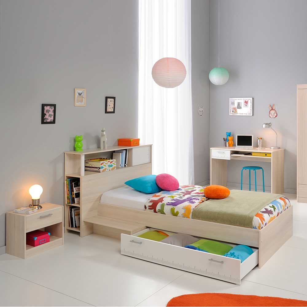 Pharao24 Jugendzimmermöbel Set in Akazie Weiß kaufen: Amazon.de: Küche