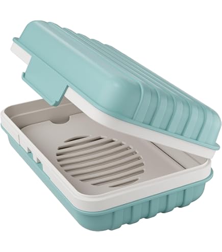 Jabonera De Viaje Con Tapa, Jabonera Portátil Para Ducha, 2 Piezas Azul Rosa 95990210