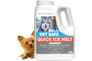 TRUSTWELL PAWMEDICA PawMedica Pet Safe Ice Melt - Magnesium Chloride Ice Melt Safe for Concrete, Driveway & Sidewalk - Dog Friendly Snow Salt Alternative Effective at -15°F - Made in USA - 8lb