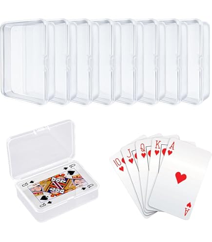 Acrylic 2-Deck Playing Card Holder Box – Clear Lucite Storage Case With Lid For Poker & Game Nights
