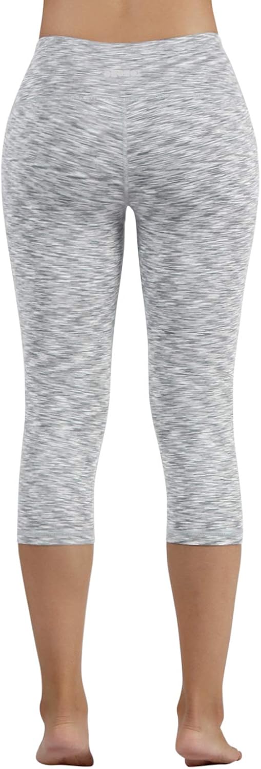 ODODOS Women's High Waist Yoga Capris, Tummy Control Workout Yoga Leggings with Inner Pocket: Clothing