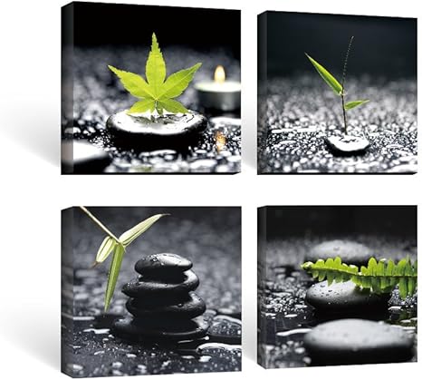 Amazon Com Sumgar Framed Wall Art Bathroom Black And White Canvas Paintings Green Pictures Zen Stone Spa 4 Piece 12x12 In Posters Prints Amazon Com Sumgar Framed Wall Art Bathroom Black And White Canvas Paintings Green Pictures Zen Stone Spa 4 Piece 12x12 In Posters Prints