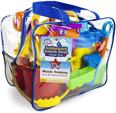 Deluxe Sandbox Beach Toys Mega Set - 18 Toys with Carrying Case!