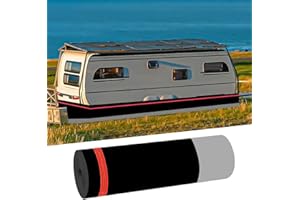 Rv Skirting for Winter, 36in High Red Camper Polyester Fiber Connect with Stainless Steel Mesh, Mobile Home Skirt Kits Traile