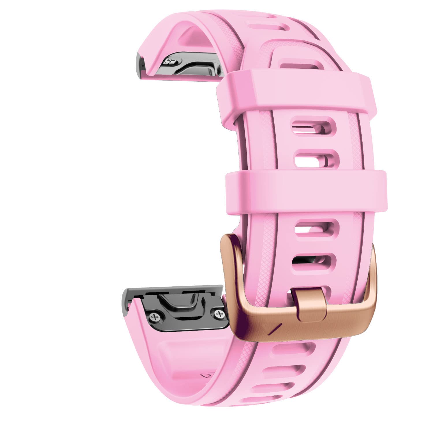 Fleshy Leaf QuickFit 20mm Watch Band Compatible with Garmin Fenix 7S 5S/ 5S Plus, 6S/ 6S Pro, D2 Delta S, Descent Mk2S - Silicone Replacement Strap Bracelet Wristband-SmartWatch Accessories (Pink)