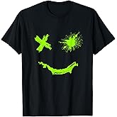 Green Grunge Smile Green Color Graphic T-Shirt