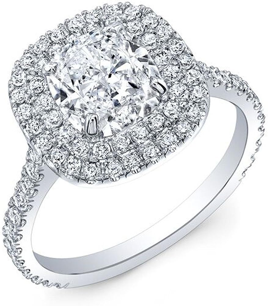 King Of Jewelry Natural Not Enhanced Intricate Cushion Cut