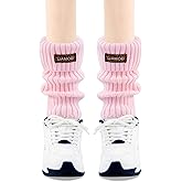 UAMOEI Knit Leg Warmers Girls Winter Long Socks for Women Leg Warmer Socks Thick Ankle Warmers Boots Long Leg Warmer