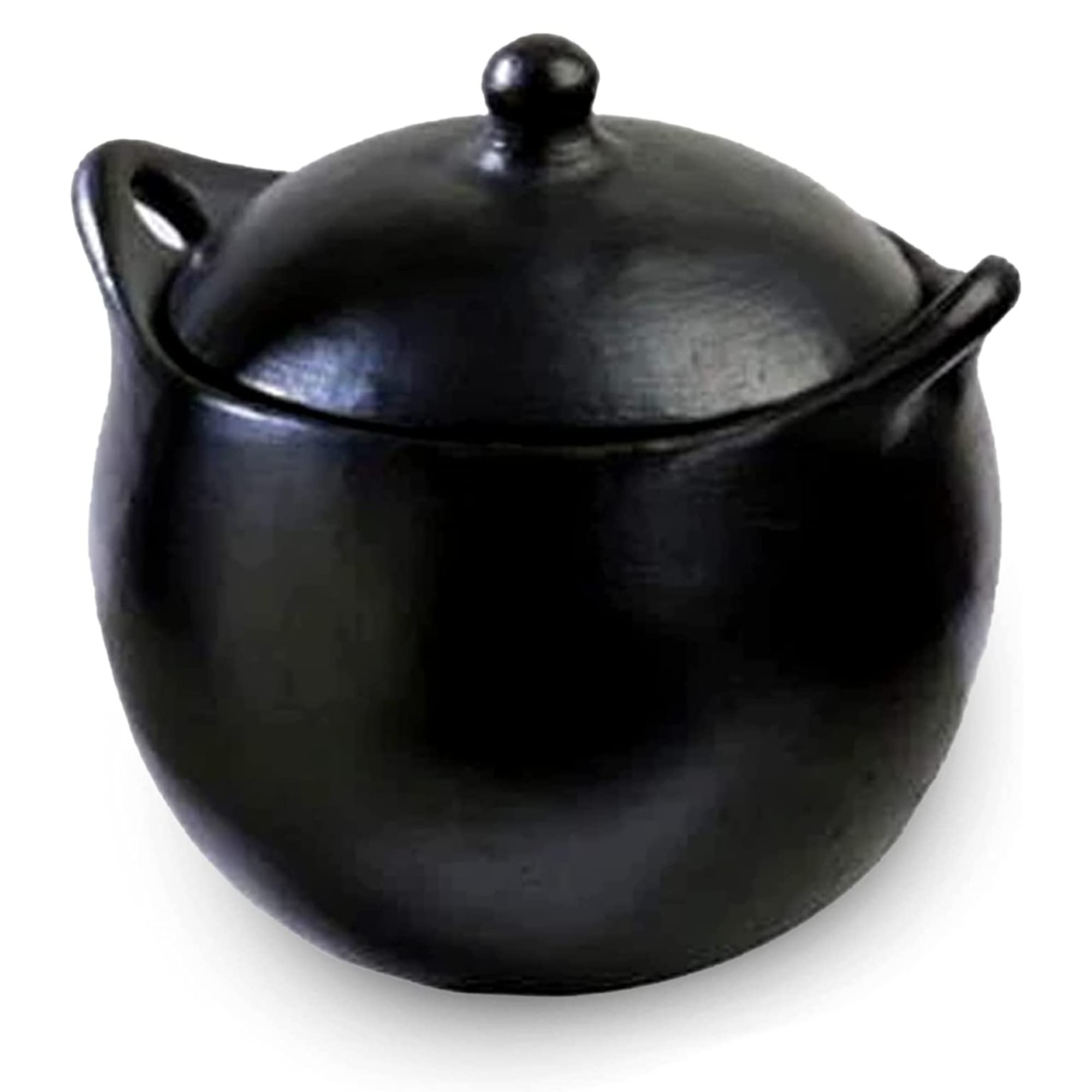 Toque Blanche Chamba Black Clay Pot