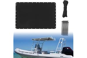 T-Top Canvas Boat Shade Cover, 900D 82 "L x 58 "W T Top Canvas with Storage Bag, Replacement for Center Console Boat UV & Rai