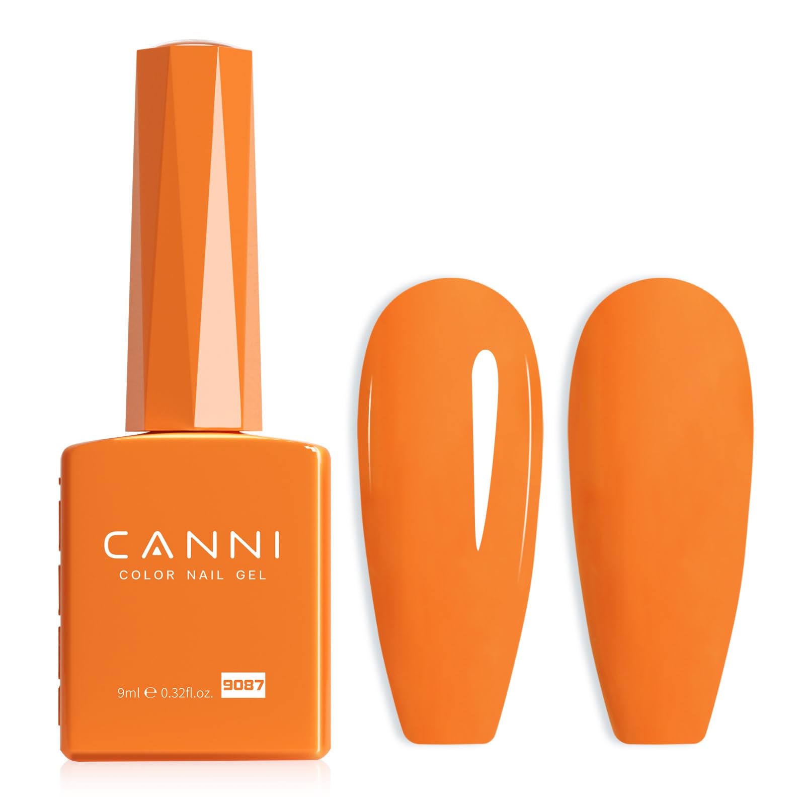 Photo 1 of CANNI Orange Gel Nail Polish, 1Pcs Neon Orange Gel Polish Bright Orange Color High Gloss Soak Off U V French Nail Manicure Salon DIY