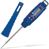 San Jamar Escali IPX7 Waterproof Digital Thermometer &ndash; THDGWP -40&deg;F to 450&deg;F Instant Read Digital Thermometer for Cooking, Display Hold Function