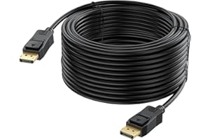 UVOOI 4K DisplayPort Cable 50 Feet, Long DP to DP Cable 50FT DisplayPort Cord Support 4K@30Hz, 2K, 1080P@60Hz for PC, TV, Gaming Monitor, Computer, Desktop, Laptop (50ft, 15.2m)
