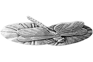 Dragonfly Hair Clip, Hand Crafted Metal Barrette Made in the USA with a Large 80mm Clip by Oberon Design