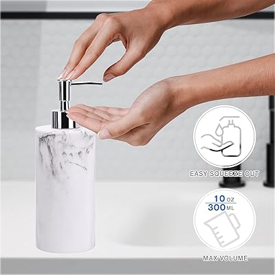 Buy Zccz Bathroom Accessory Set 4 Pcs Marble Look Bathroom Vanity Countertop Accessory Set Bathroom Decor Accessories With Soap Dispenser Toothbrush Holder Bathroom Tumbler Soap Dish Online In Belgium B07xhrmpjn