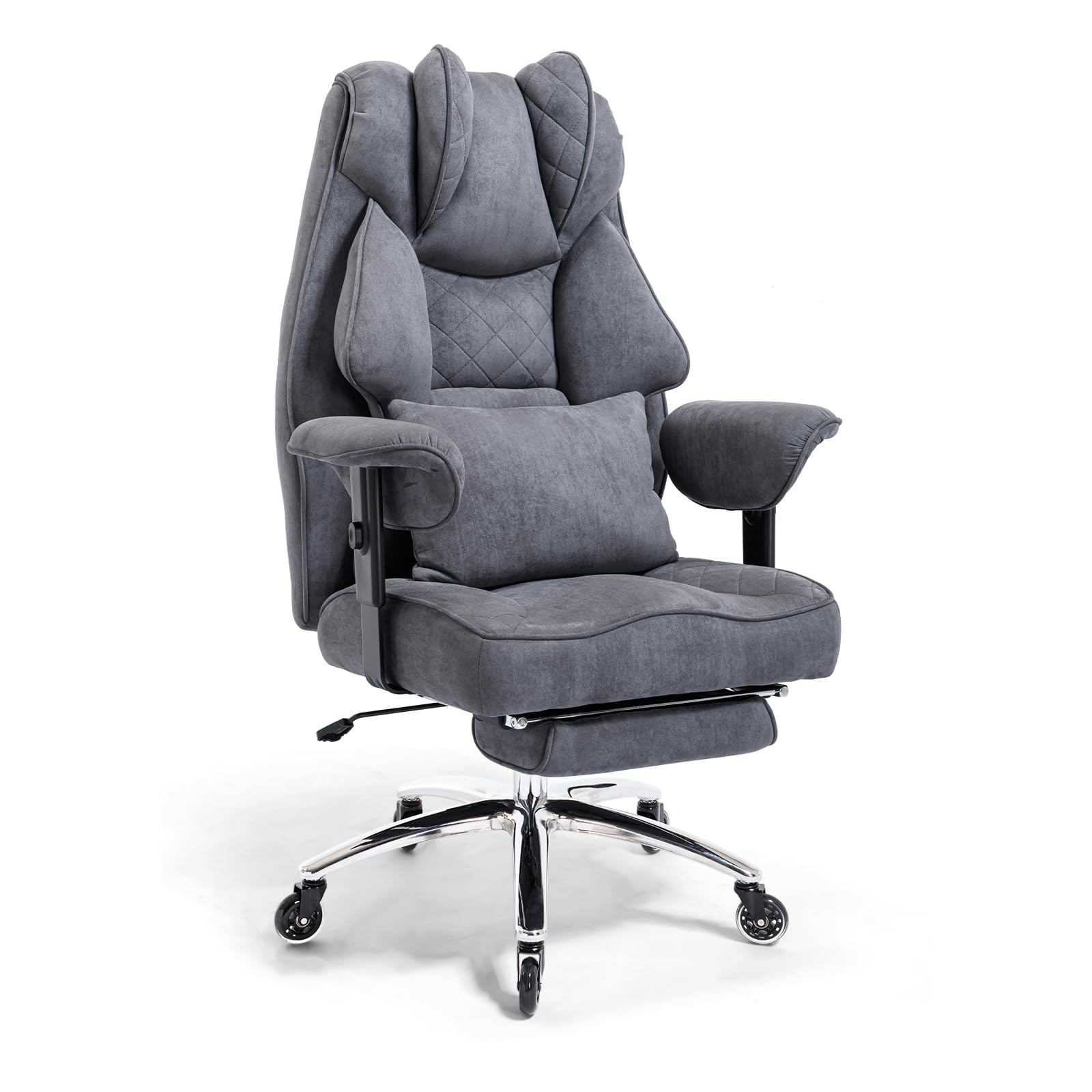 Asukale Ergonomischer Bürostuhl 200kg, Chefsessel mit Fußstütze