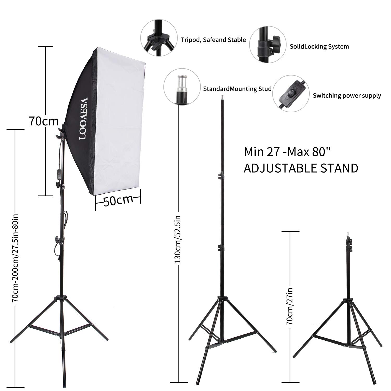 1350W Photography Lighting Softbox Lighting Kit Continuous Photo Video