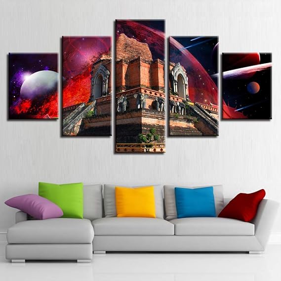 5 lienzos Pinturas de Lienzo modulares Decoración para el hogar 5